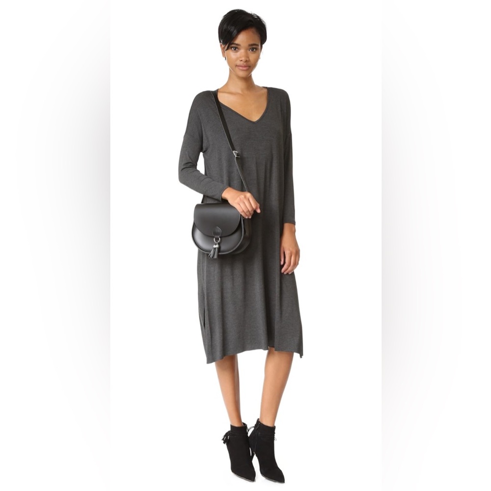 Clayton long sleeve Gwen dress in charcoal